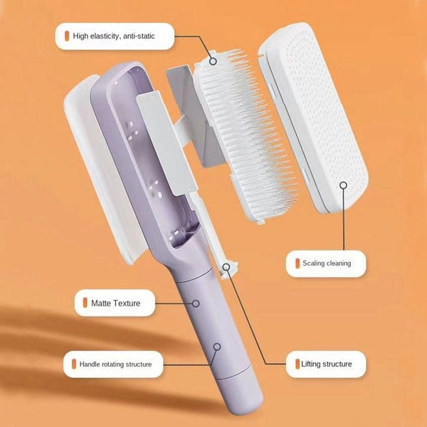 Brushes & Combs Anti Static Massage Comb Scalable Rotate Lifting Self Cleaning Hairbrush