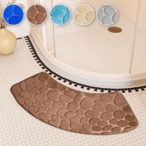 Bath Mats, Rugs & Toilet Covers Quick Dry Water Absorbent Shower Carpet With Cobblestone Pattern