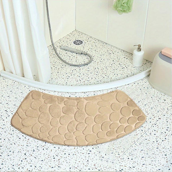 Bath Mats, Rugs & Toilet Covers Quick Dry Water Absorbent Shower Carpet With Cobblestone Pattern