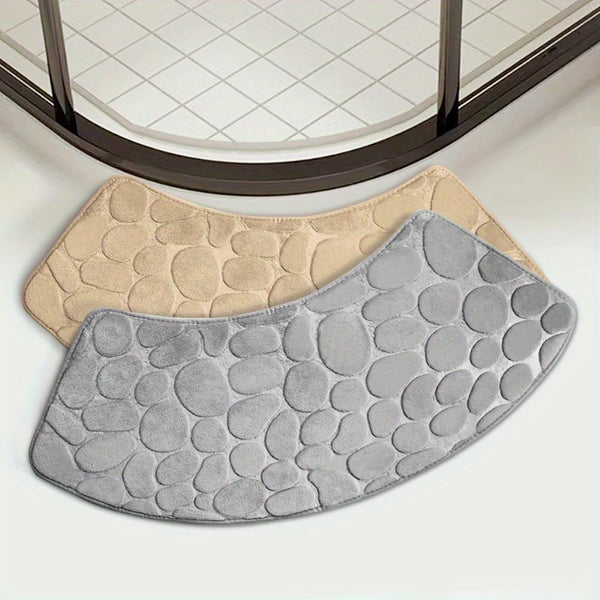 Bath Mats, Rugs & Toilet Covers Quick Dry Water Absorbent Shower Carpet With Cobblestone Pattern