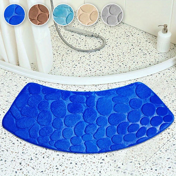 Bath Mats, Rugs & Toilet Covers Quick Dry Water Absorbent Shower Carpet With Cobblestone Pattern