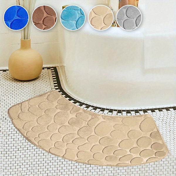 Bath Mats, Rugs & Toilet Covers Quick Dry Water Absorbent Shower Carpet With Cobblestone Pattern