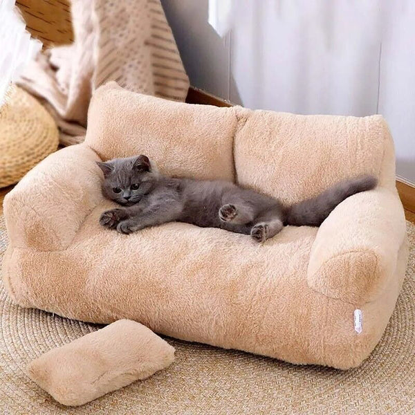 Pet Beds Luxurious Plush Sofa Bed For Cats And Small Dogs