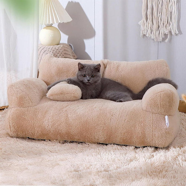 Pet Beds Luxurious Plush Sofa Bed For Cats And Small Dogs