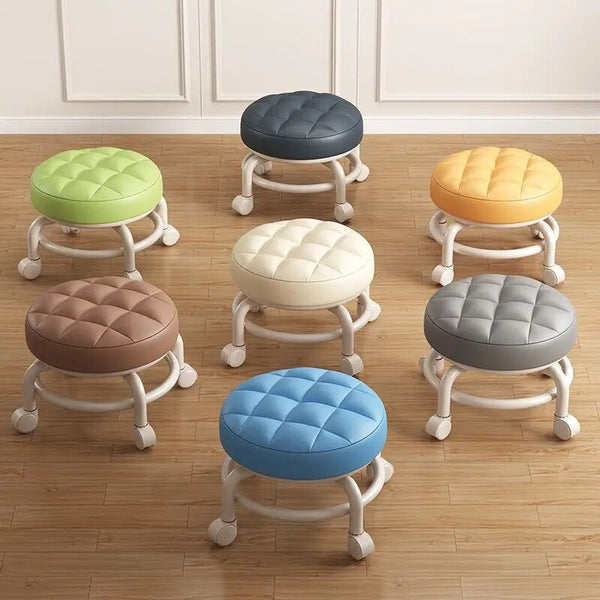 Salon Stools Multi Functional Pulley Low Stool With Universal Wheels