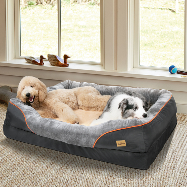 Pet Beds Removable And Washable Waterproof Large Dog Bed With Anti Allergy Fleece Cover