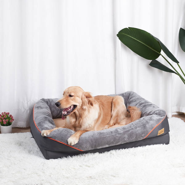 Pet Beds Removable And Washable Waterproof Large Dog Bed With Anti Allergy Fleece Cover