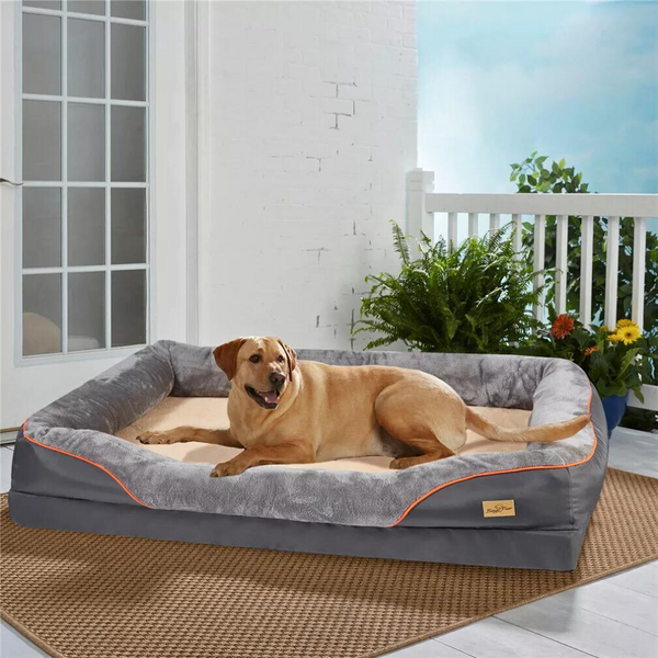 Pet Beds Removable And Washable Waterproof Large Dog Bed With Anti Allergy Fleece Cover