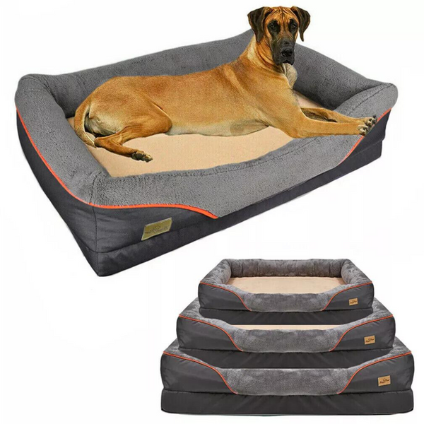 Pet Beds Removable And Washable Waterproof Large Dog Bed With Anti Allergy Fleece Cover