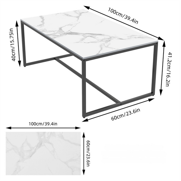 Coffee Tables Rectangular Marble Coffee Table