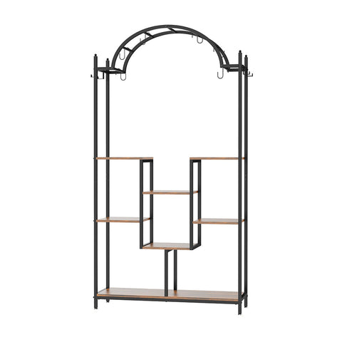 Garden Arches Extra Large Arched Metal Flower Shelf With Hanging Hooks