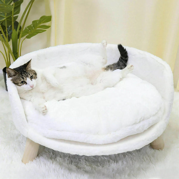 Pet Beds Pet Sofa Bed Raised Cat Chair With Removable Cushion