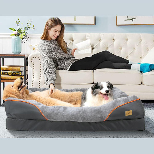 Pet Beds Jumbo Orthopedic Dog Bed Elevated Cushion Warm Waterproof Mattress