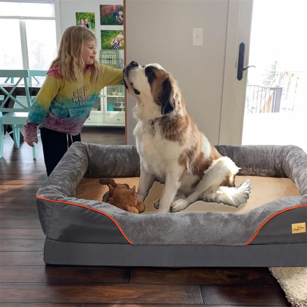 Pet Beds Jumbo Orthopedic Dog Bed Elevated Cushion Warm Waterproof Mattress