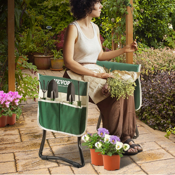 Garden Kneelers & Seats Garden Kneeler And Seat Foldable Stool Kneeling Bench For Gardening With Tool Bag