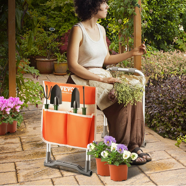 Garden Kneelers & Seats Garden Kneeler And Seat Foldable Stool Kneeling Bench For Gardening With Tool Bag