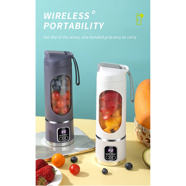 Handheld Blenders Usb Charging Portable Juicer Handheld Blender With 12 Blade Head And Adjustable Gears