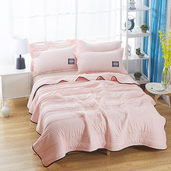 Blankets Cooling Pure Color Summer Quilt Plain Compressible