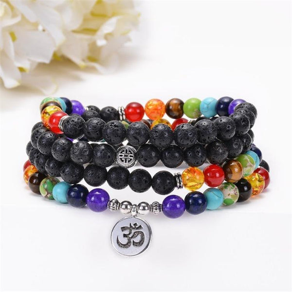 Necklaces & Pendants Volcanic Stone Chakra Bead Bracelet Necklace