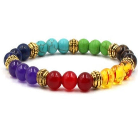 Bracelets Natural Stone Colourful Chakra Energy Yoga Bracelet Fashion Jewellery