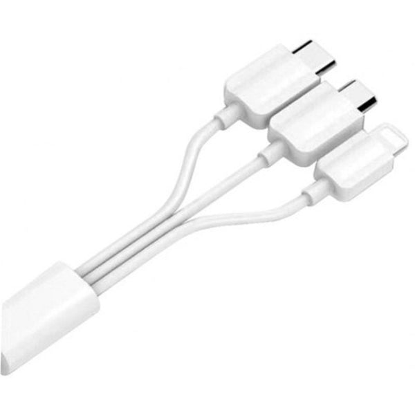 20Cm Usb 2.0 High Speed 3 In 1 Charging Data Cable White
