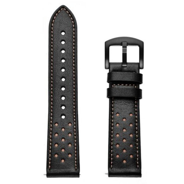 20Mm Genuine Leather Wristband Bracelet Strap For Amazfit Bip Youth Black