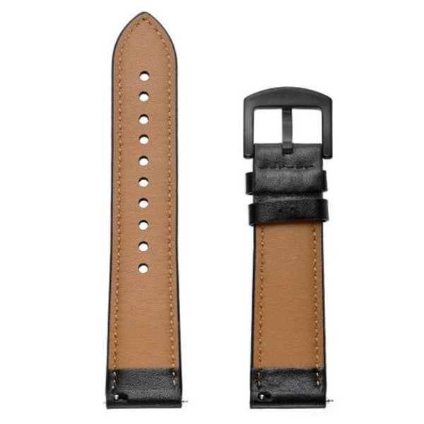 20Mm Genuine Leather Wristband Bracelet Strap For Amazfit Bip Youth Black