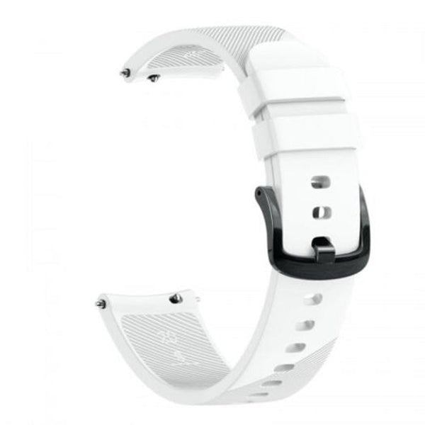 Watch Bands 20Mm Soft Silicone Watch Strap For Amazfit Bip / Lite White