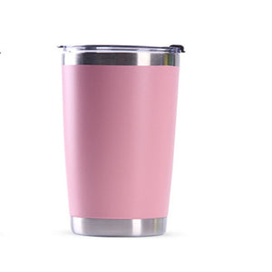 Vacuum Flasks & Mugs 20Oz Creative Portable Car Ice Ba Cup 304 Stainless Steel Insulation Pink