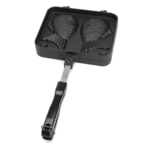 Non Stick Taiyaki Fish Shaped Waffle Frying Pan Maker Home Food Cooking Baking Mold