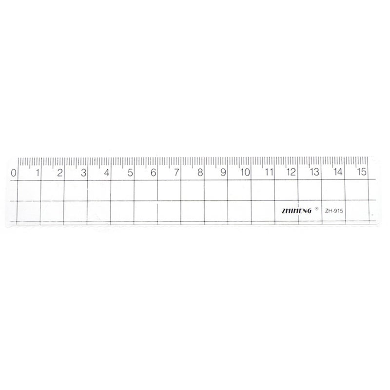 Measuring Tapes & Rulers Transparent Plastic Square Ruler Learning Stationery Drawing School Supplies