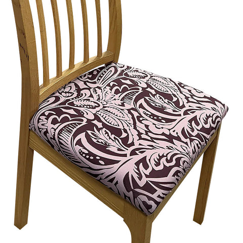 Slipcovers Chair Cover Purple Vintage Vine Pattern Print Stretch Seat For Home Dinning Kitchen