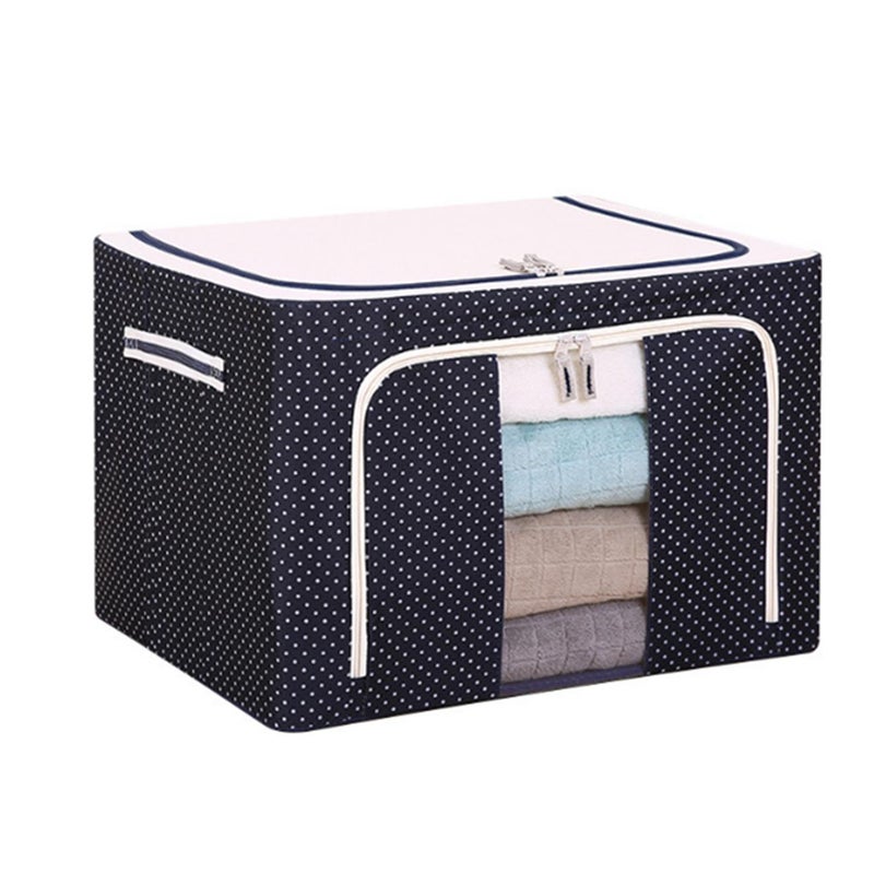 Storage Bags 22L Small Steel Frame Storage Box Finishing Quilt Folding Wardrobe Cloth Bag With Lid