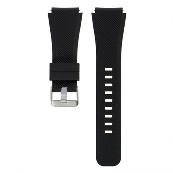 Watch Bands 22Mm Silicone Watch Band Wrist Strap For Samsung Gear S3 Frontier Classic Black