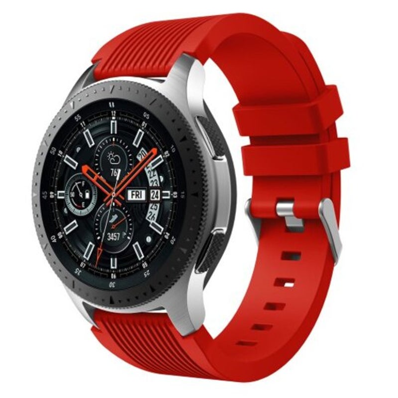 Watch Bands 22Mm Silicone Watch Strap Band For Samsung Gear S3 Classic / Frontier Red