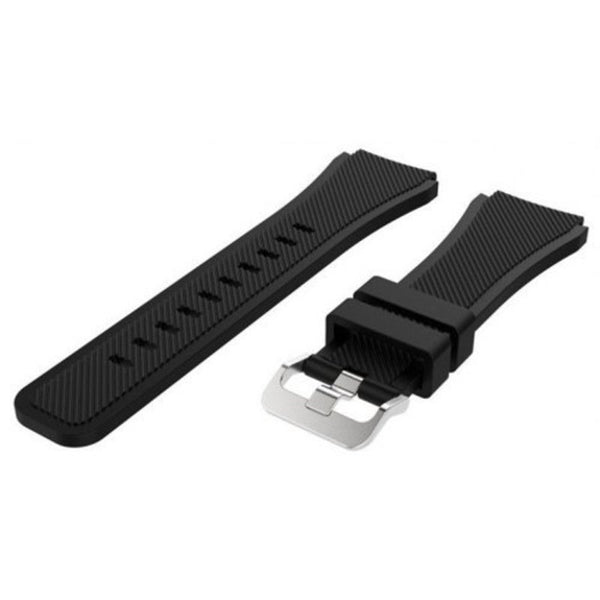 Watch Bands 22Mm Sports Silicone Watch Band For Samsung Gear S3 Frontier Black