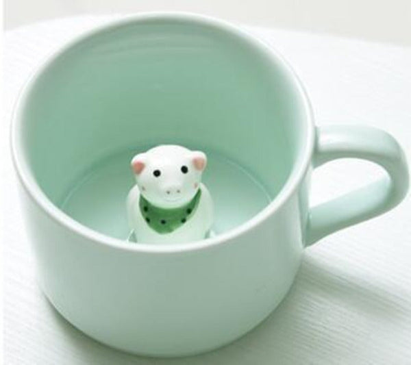 Mugs Creative 3D Cartoon Animal Ceramic Novelty Mug