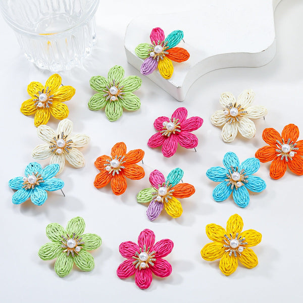 Earrings Women Ladies Party Accessories Flower Stud Fashion Jewellery