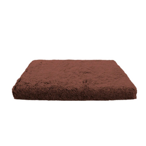 Pet Beds Pet Bed Dark Brown Removable Calming Soft Plush Cushion Mat