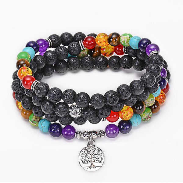 Necklaces & Pendants Volcanic Stone Chakra Bead Bracelet Necklace