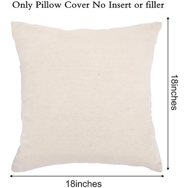 Green Blue Navy Cotton Linen Pillow Cover