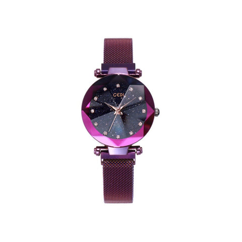 Watches 26Cm 51002 Simple Shiny Starry Sky Ladies Watch Leisure Mesh Belt Waterproof