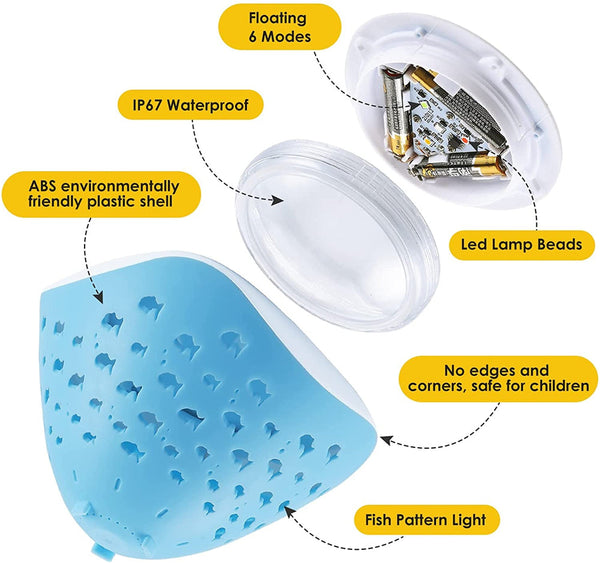 Led Floating Fish Mini Projector Bath Pool Light