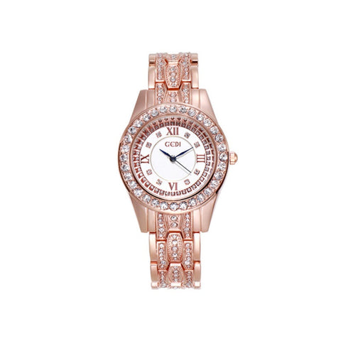 Watches 2954 Casual Ladies Quartz Steel Band Watch Shiny Waterproof Trend Fashion All Match