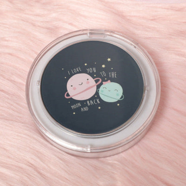 Makeup Mirrors Led Mini Makeup Mirror Portable Rechargeable Folding Cartoon Theme