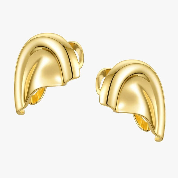 Earrings Auricle Ear Cuff Clip On For Women Non Piercing Gold Plated Cuffs