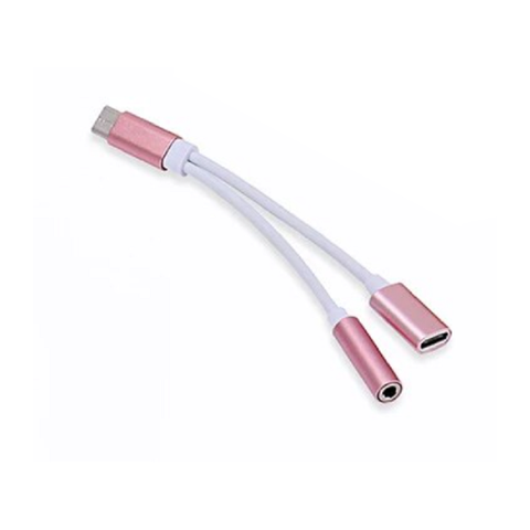 2In1 Usb C To 3.5Mm Audio Adapter Type Cable Fast Charge Jack Headphone Converter