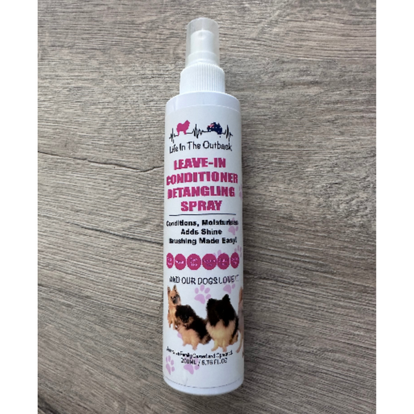 Dog Grooming 1X Life In The Outback Leave Conditioner Detangling Spray