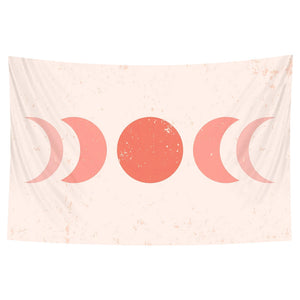 Tapestries Tapestry Pink Moon 150X130cm Psychedelic Scene Art Bohemian Decorative Sheet