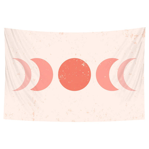 Tapestries Tapestry Pink Moon 150X130cm Psychedelic Scene Art Bohemian Decorative Sheet